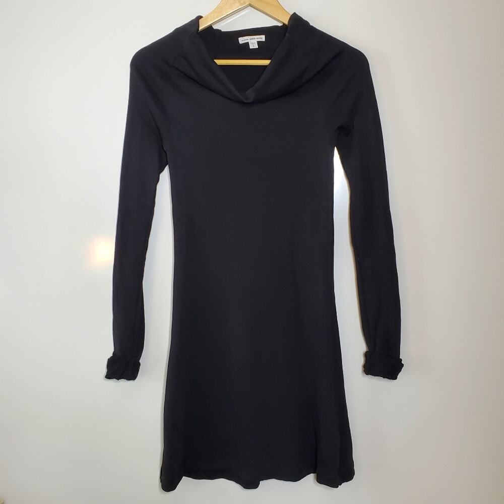 Standard James Perse black 100% cotton log sleeve fleece sweater Dress Size 0-XS